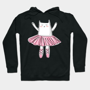 Pink Ballerina Cat Hoodie